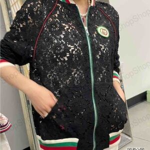 Authentic Gucci - Gucci Floral Guipure Lace Bomber Jacket - Color Black  size 42